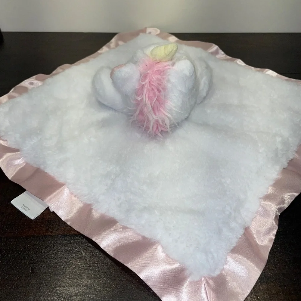 Cloud Island Unicorn Security Blanket Soft Lovey‎ Pink White Satin Target 14”